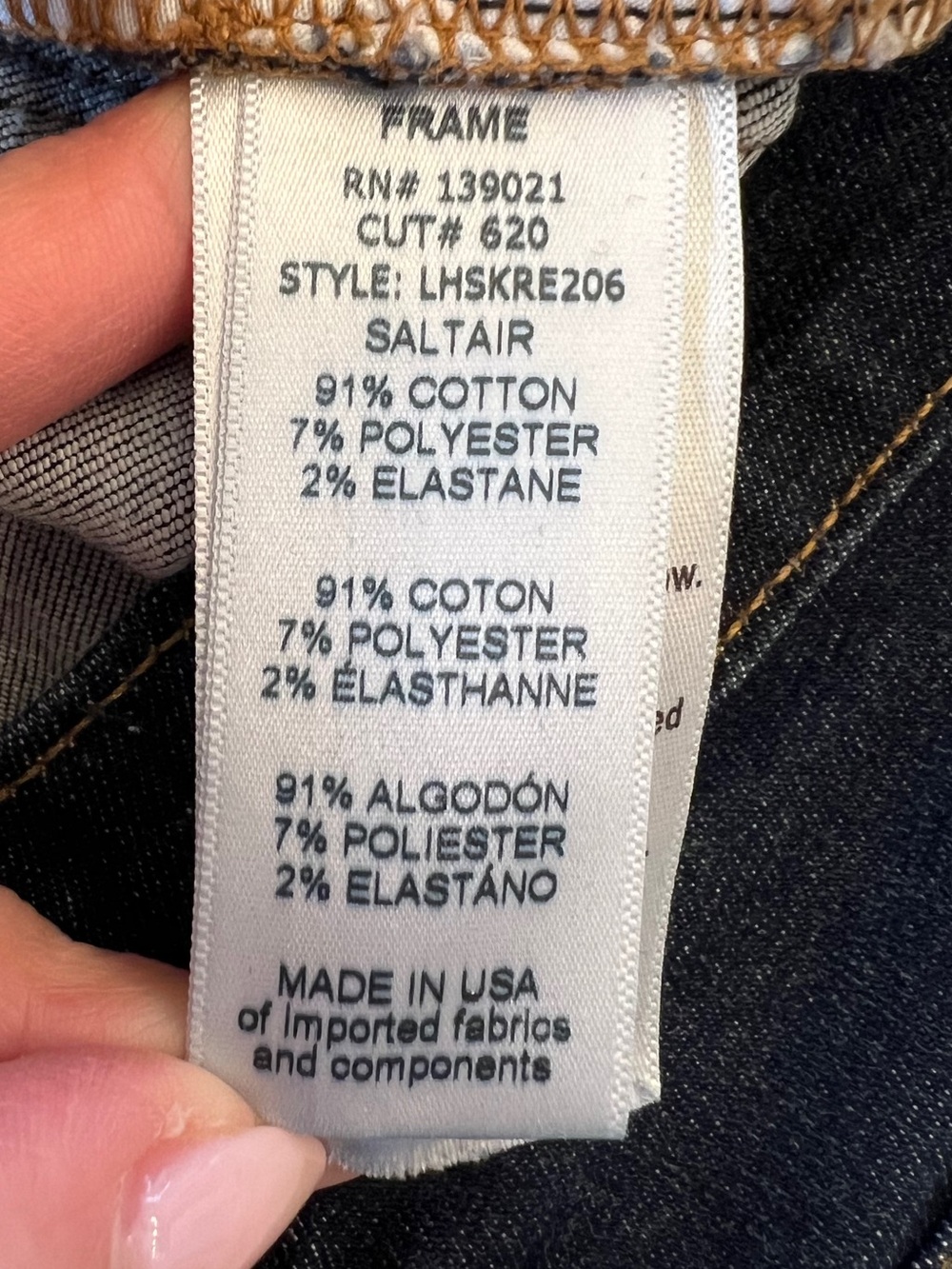 FRAME Le High Skinny High Waist Jeans - Dark Indigo size 24 - Picture 10 of 14